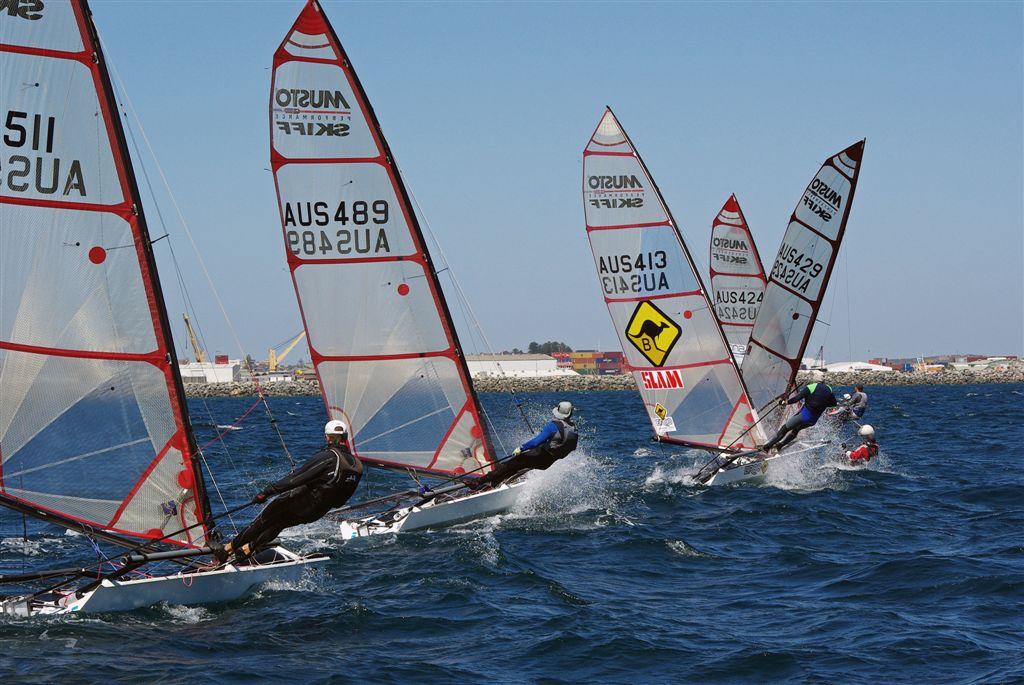 Start line off Leighton Beach  - The 2014 Musto States at Freo.  © Rick Steuart